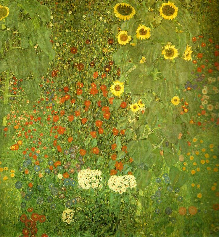 Gustav Klimt tradgard med solrosor china oil painting image